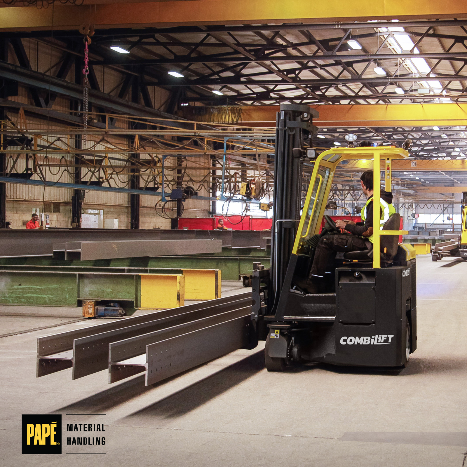 Forklift operator working for Pape Material Handling.