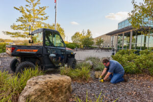 Polaris commercial utility vehicle operating on a construction jobsite to support crew mobility and efficiency